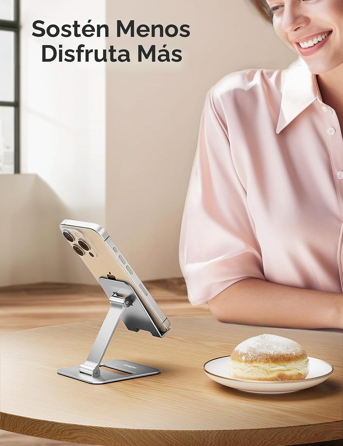 Nulaxy Paquete de 2 soportes plegables dobles para teléfono celular...