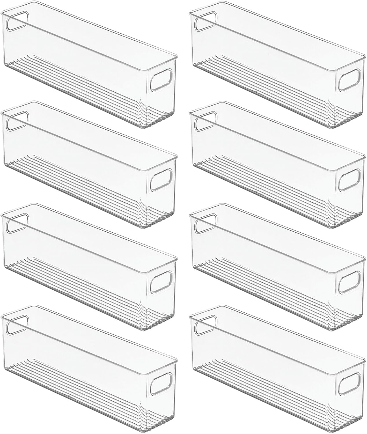 mDesign - Organizador de cocina de plástico, contenedor de almacena...