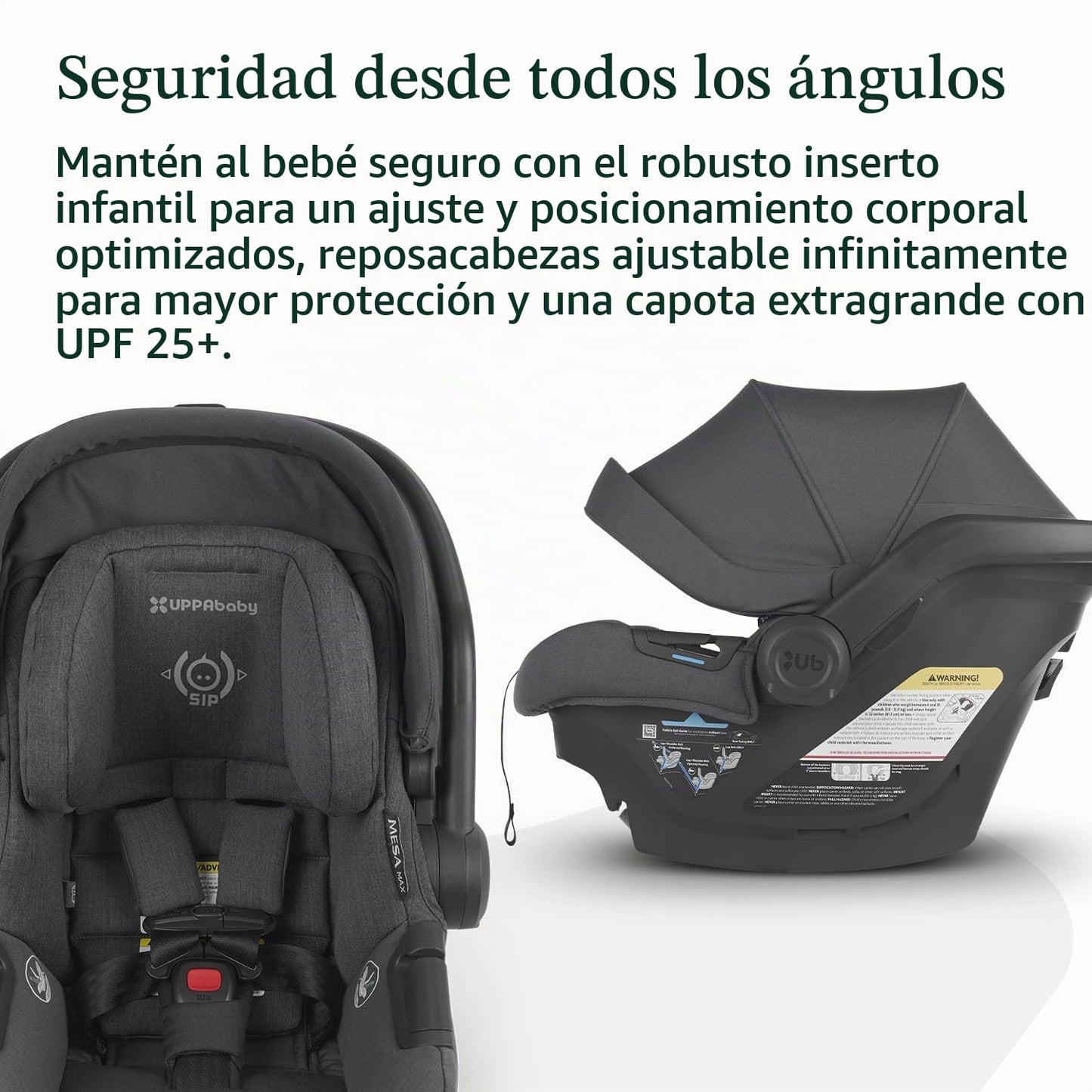 UPPAbaby Mesa Max Asiento de automóvil infantil con pata de carga y...