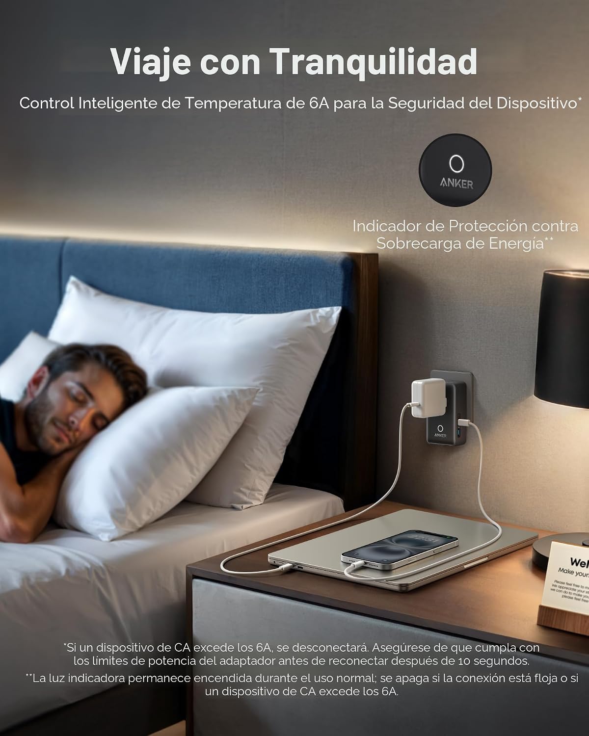 Anker Adaptador de Viaje Nano, Adaptador de Corriente de 5 Puertos...