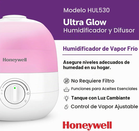 Honeywell Humidificador ultra brillante y difusor de aceite esencia...