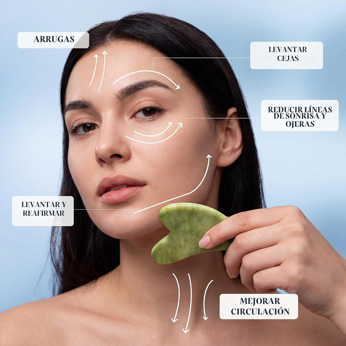 BAIMEI IcyMe - Rodillo de hielo para cara y gua sha, alivio de migr...