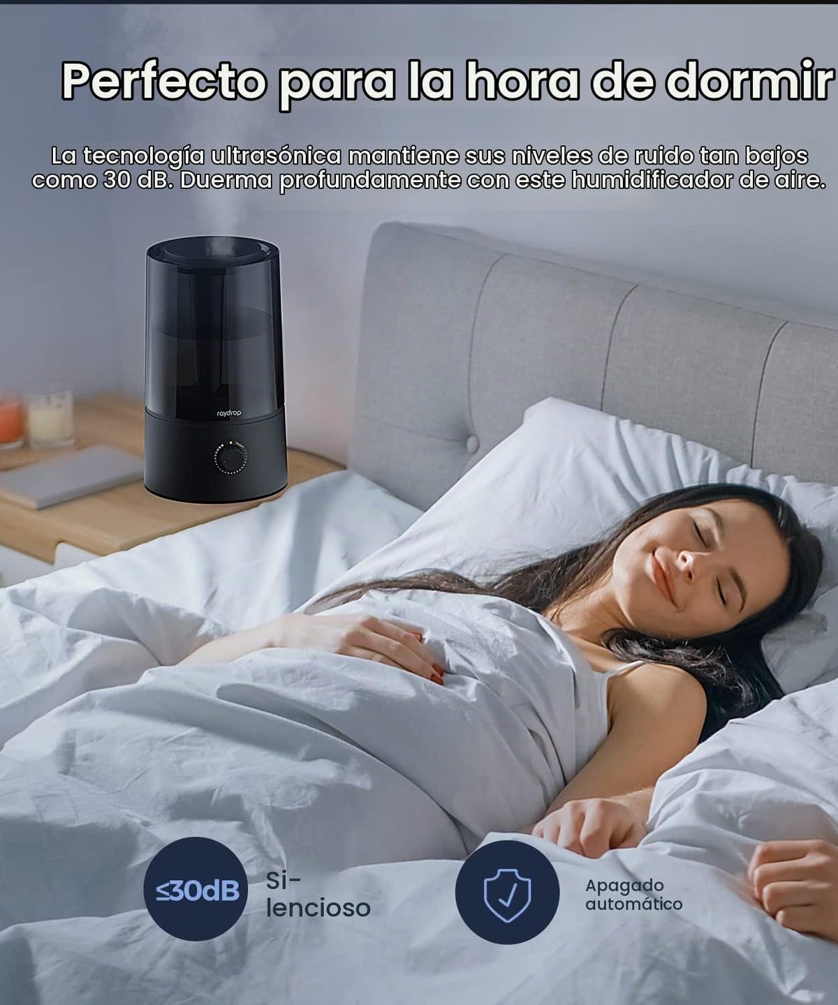 raydrop Humidificadores para dormitorio, humidificadores para el ho...