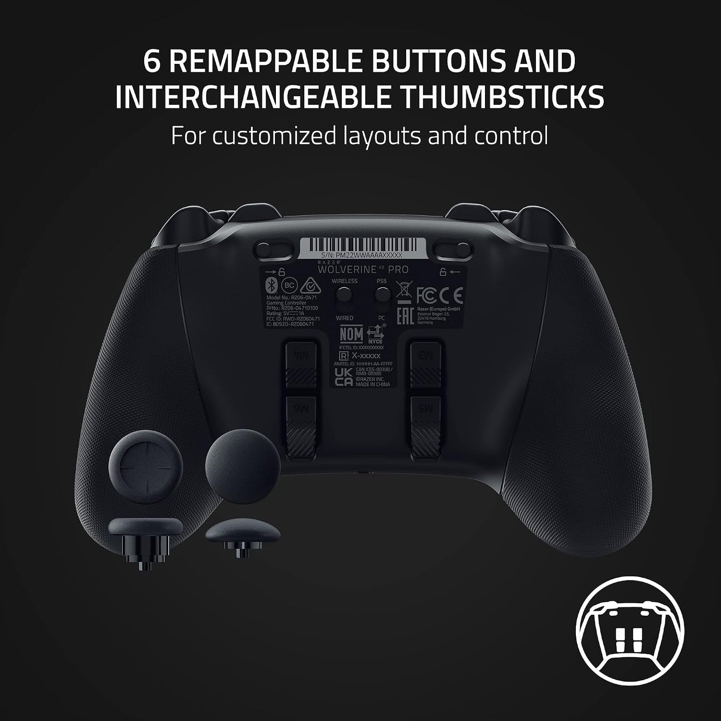 Razer Wolverine V2 Pro Controlador inalámbrico para juegos PlayStat...
