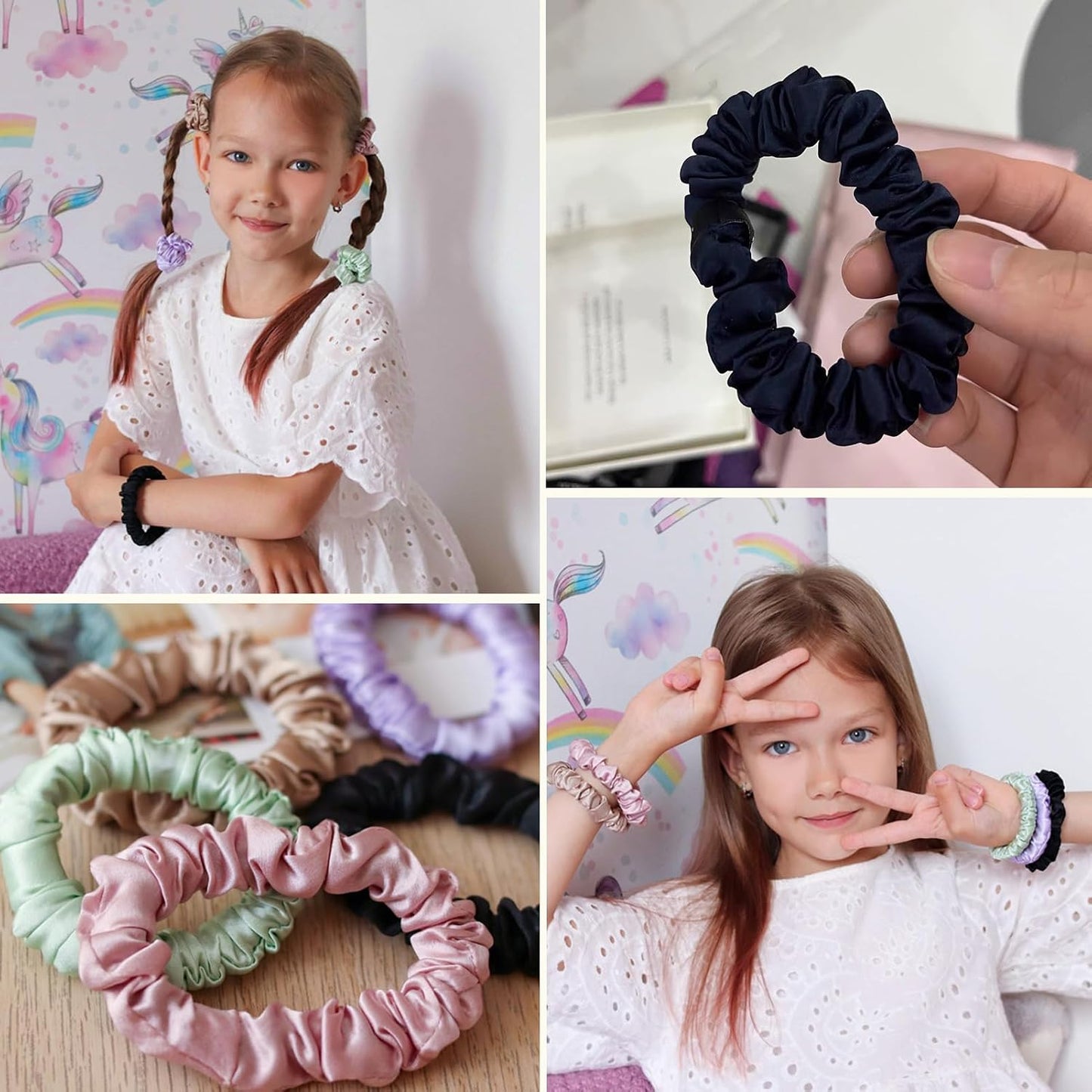 LILYSILK Coleteros de seda pura para mujeres, corbatines coloridos...