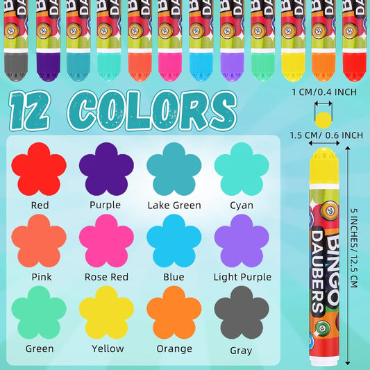 Crtiin Juego de 48 marcadores de Bingo Dauber de colores surtidos e...
