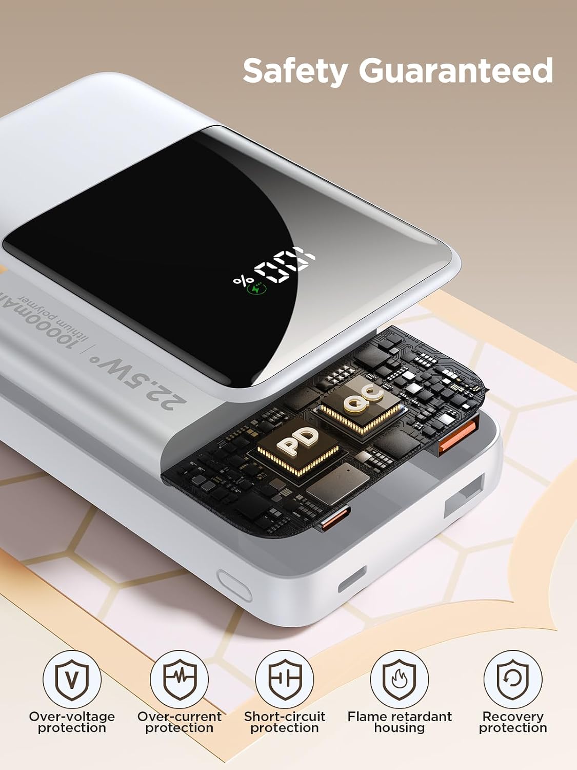Aioneus Cargador portátil de 20000 mAh, banco de energía con cables...