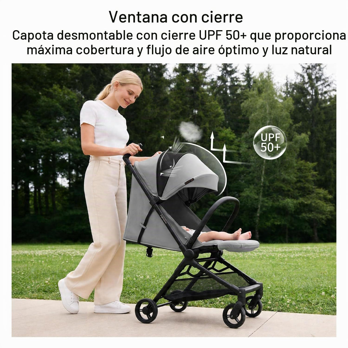 Gromast Cochecito de viaje para avión, ultra compacto y ligero, sol...