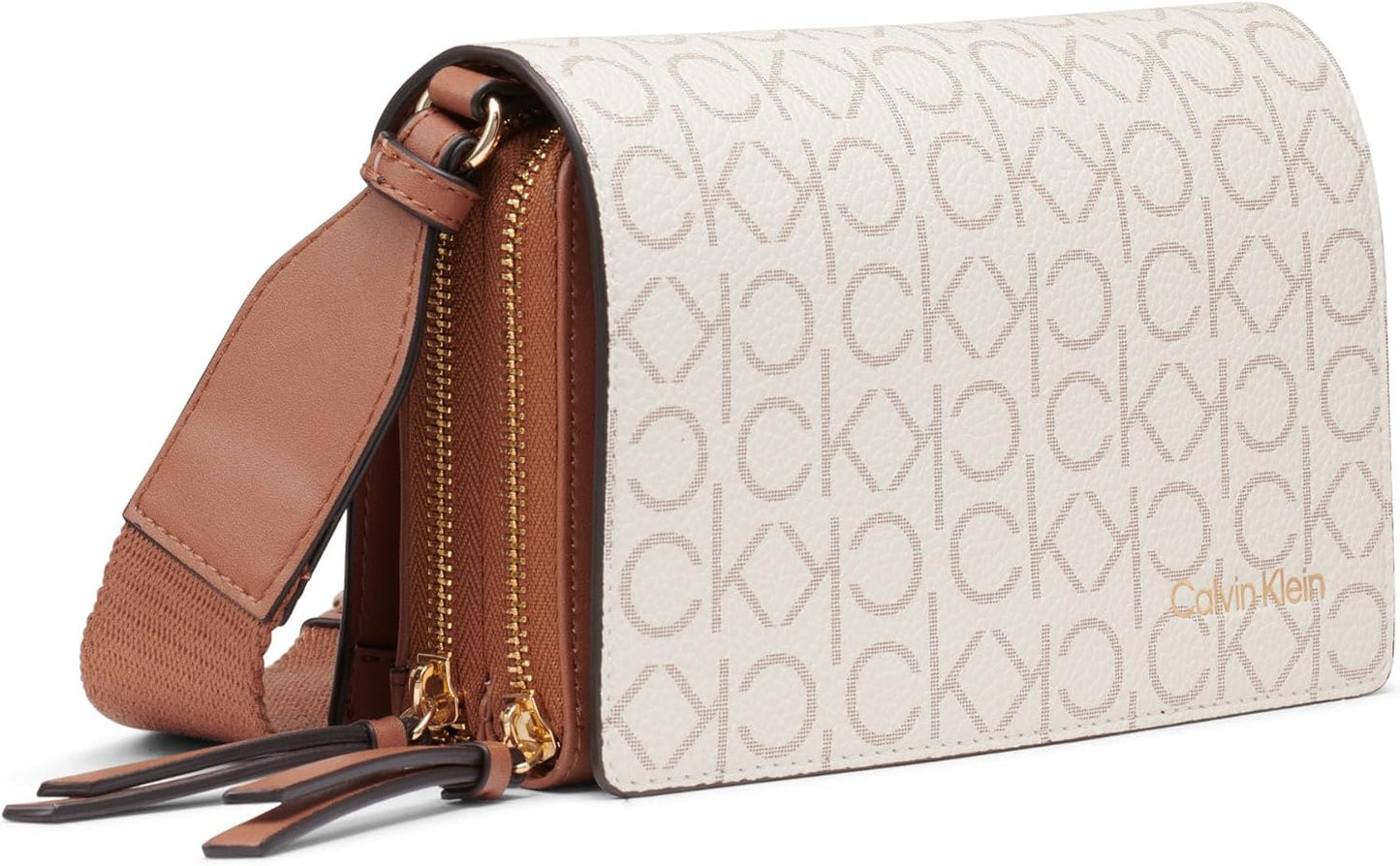 Calvin Klein Bolso bandolera Millie con triple compartimento para m...