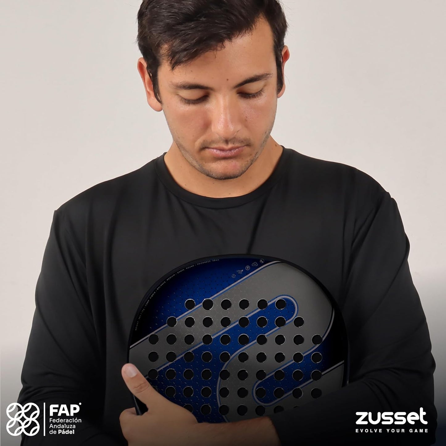 Pala de pádel ZUSSET Activada 2025 | Pala Padel Forma Redonda | Bal...