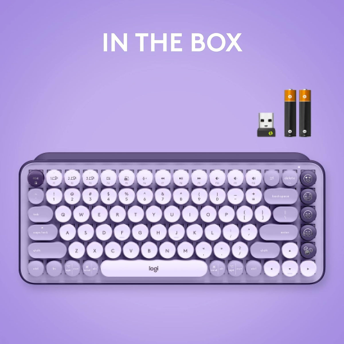 Logitech Teclado mecánico inalámbrico POP Keys con teclas Emoji - C...