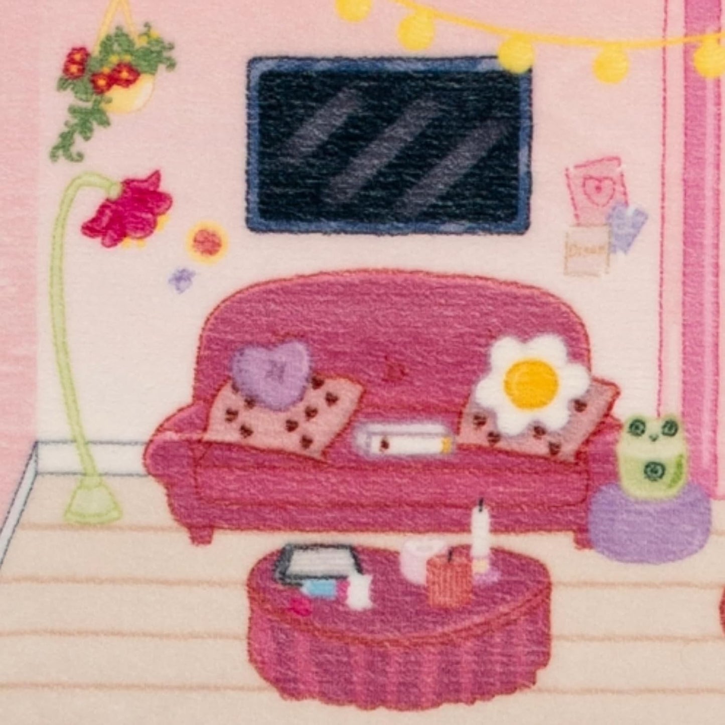 Rug&Play Alfombra de juego de casa de muñecas rosa ultra suave...