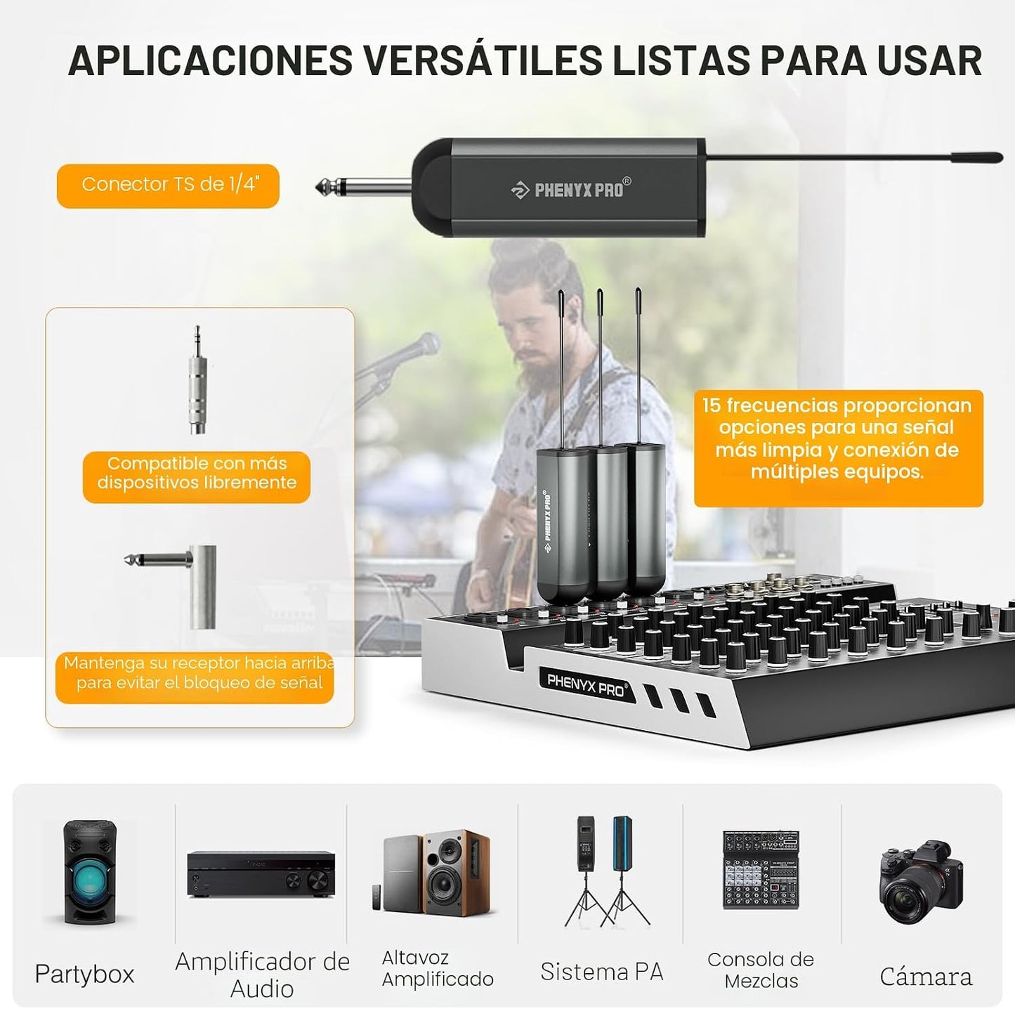 Phenyx Pro Dual UHF Digital Handheld\/Headset Micrófono Sistema PDP...