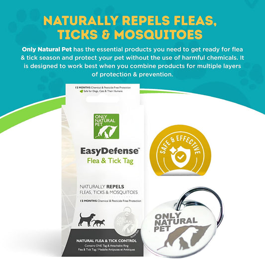 Sólo Naturales Pet easydefense & de pulgas Tick etiqueta, indiv...