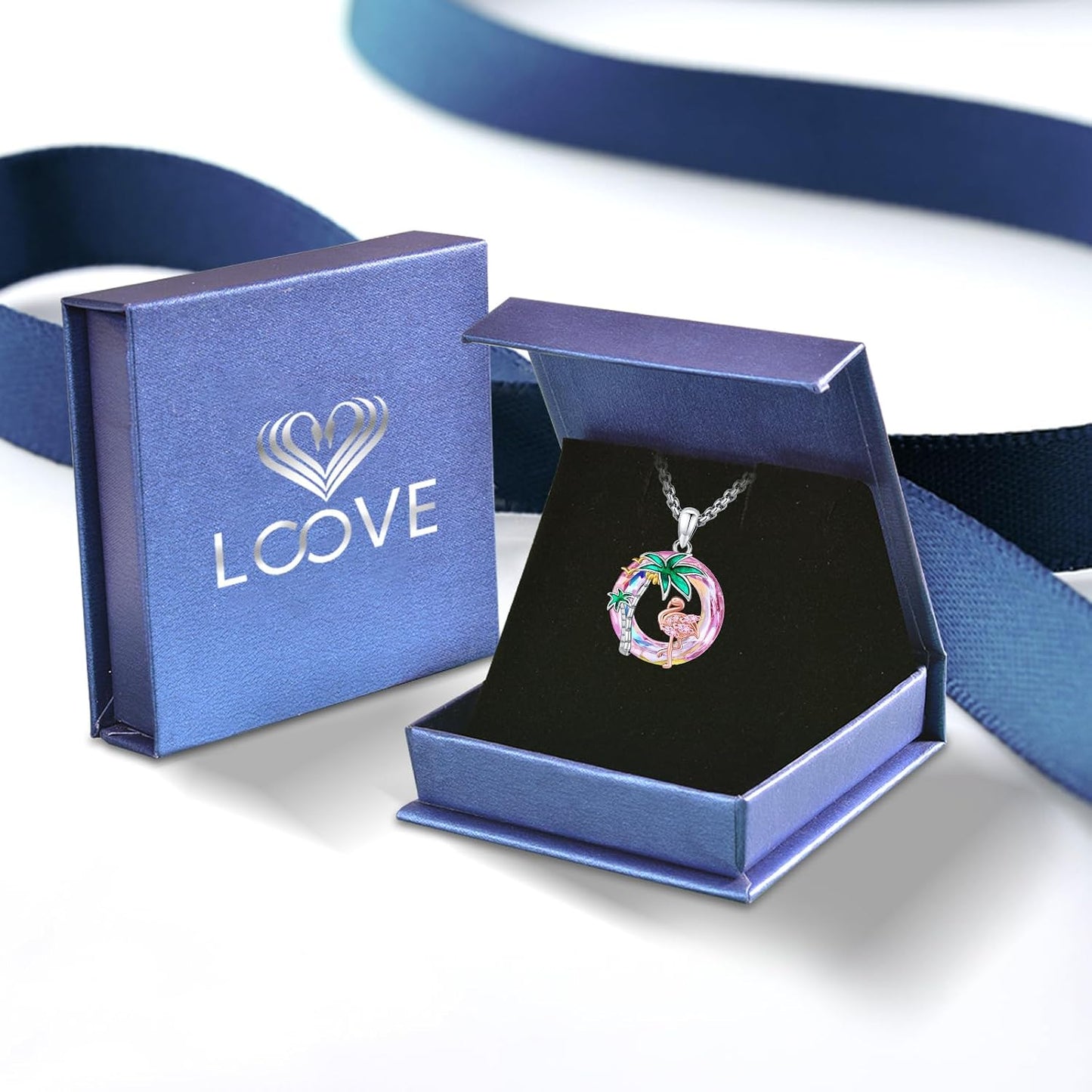 LOOVE Collar de plata de ley con diseño de tortuga, lobo, fénix, ga...