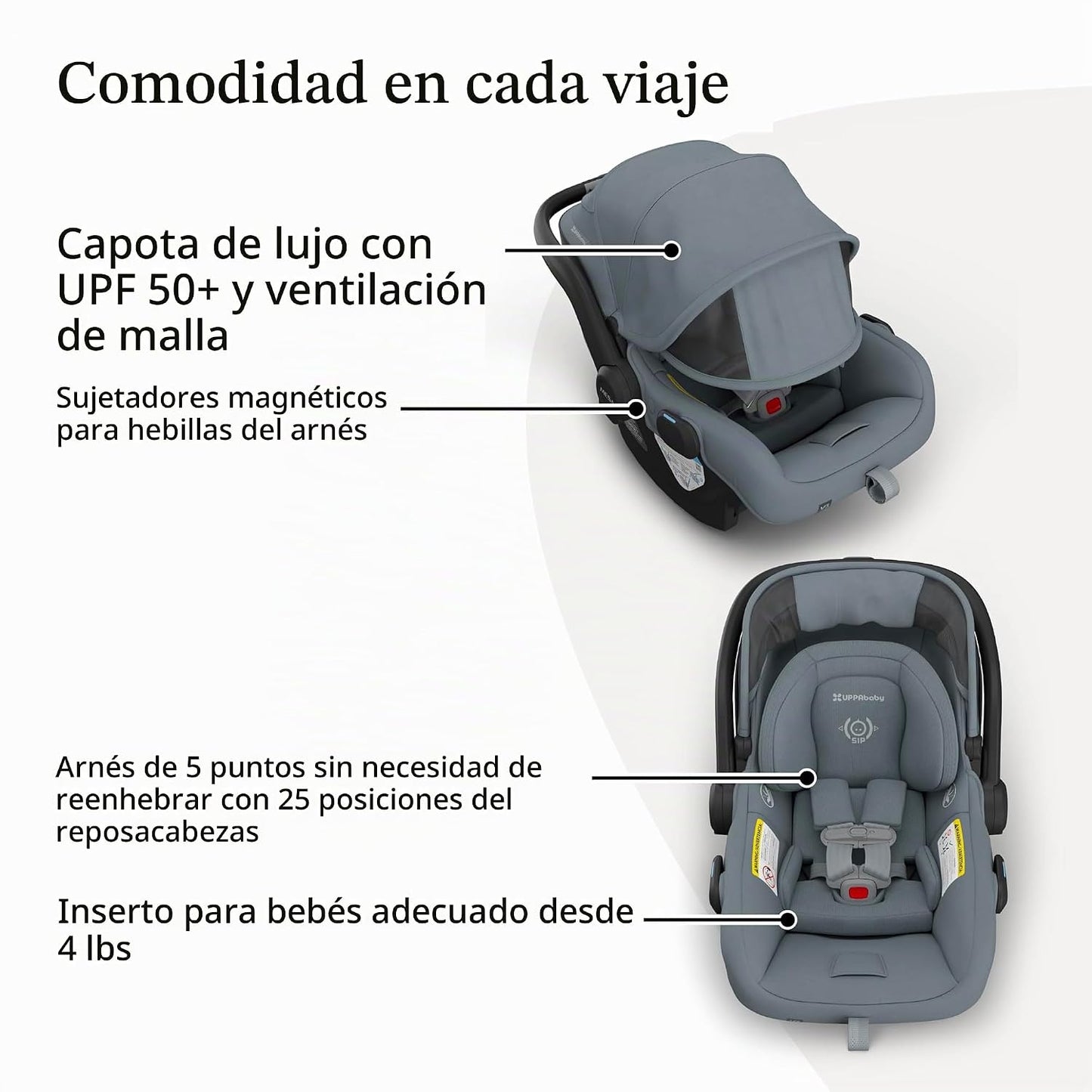 UPPAbaby Cruz V3 Cochecito + Mesa V3 - Conjunto de sistema de viaje...
