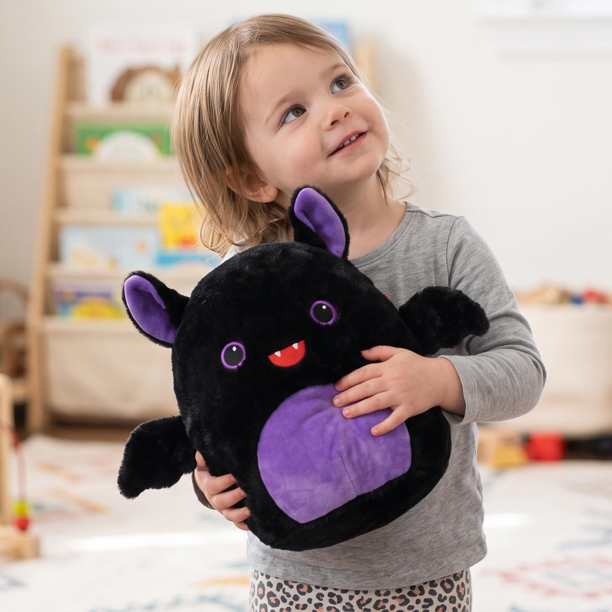 WEIGEDU - Lindo murciélago de peluche abrazable, 14 pulgadas | Alas...