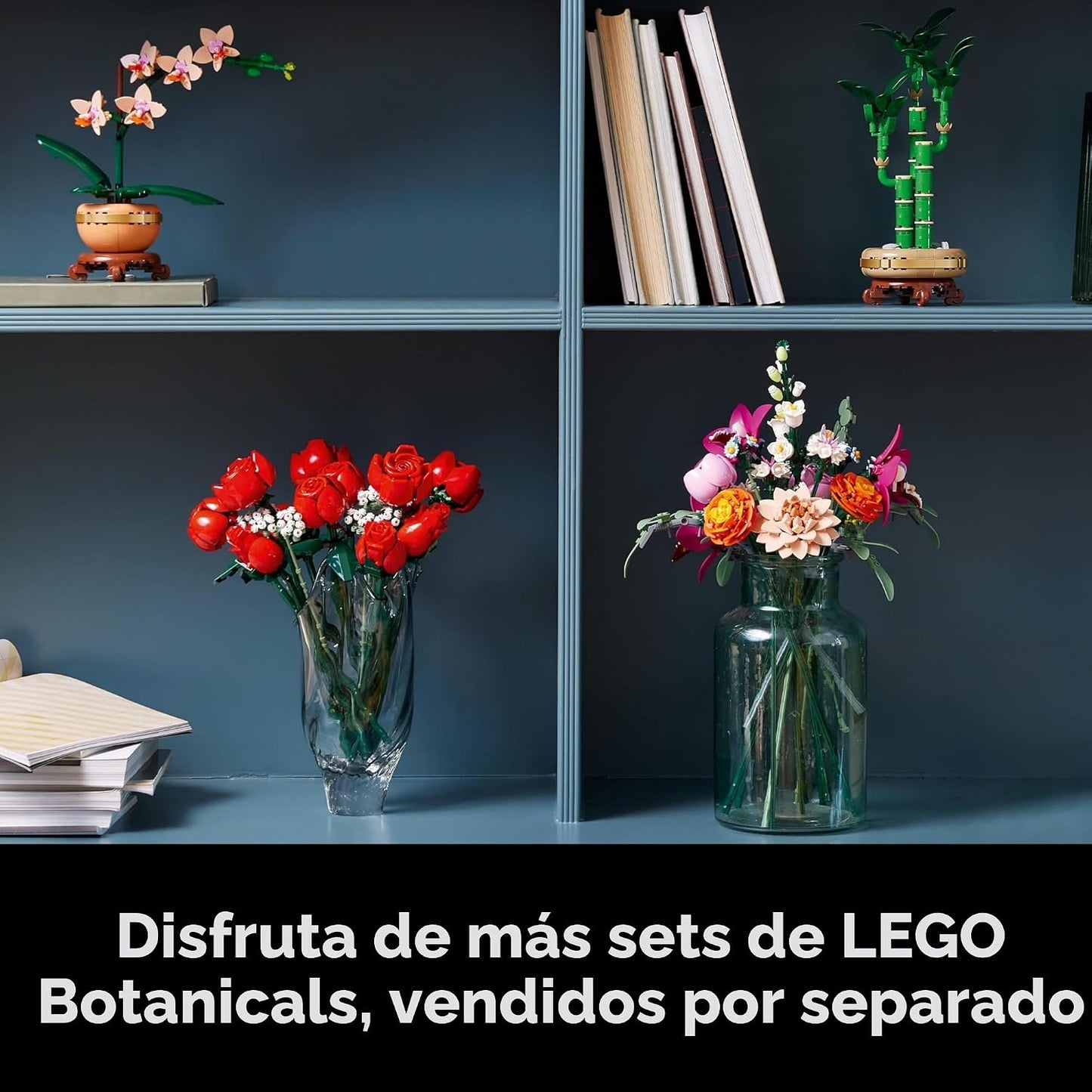 LEGO Botanicals Juego de Construcción de Ramo de Flores Rosas Bonit...