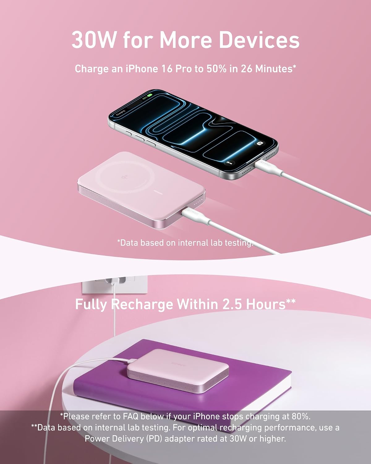 Anker MagGo Power Bank, batería magnética ultradelgada de 10,000 mA...