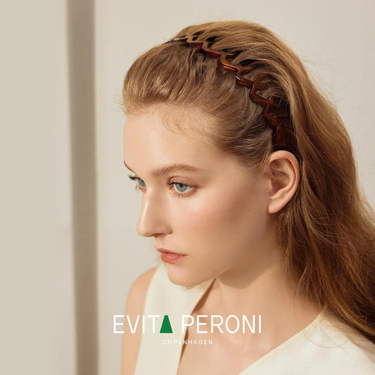 EVITA PERONI Diadema de peine para mujeres y niñas, diadema en zigz...