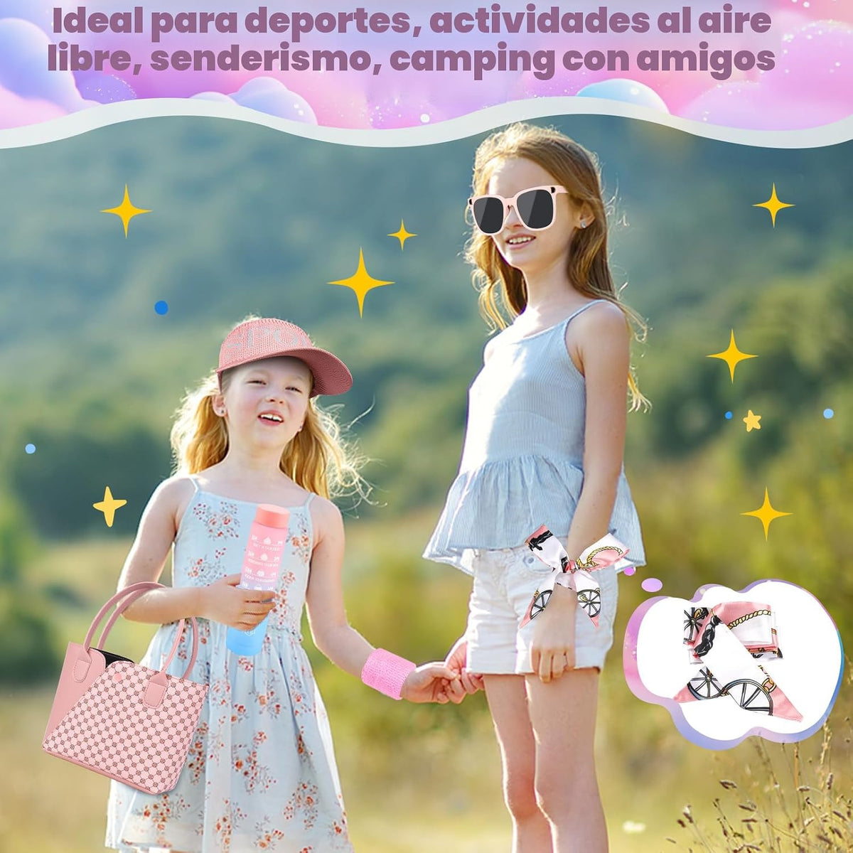 Bolsa de juego para niñas pequeñas, 34 piezas de bolsa deportiva pa...