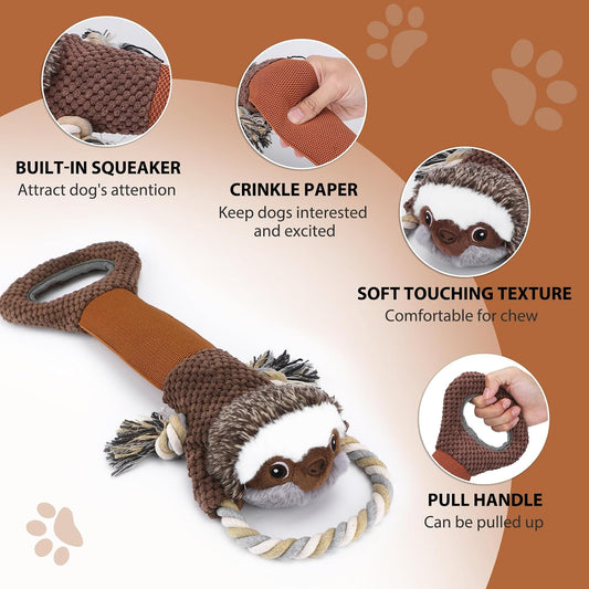 Grandes juguetes de peluche chirriantes para perros con papel arrug...