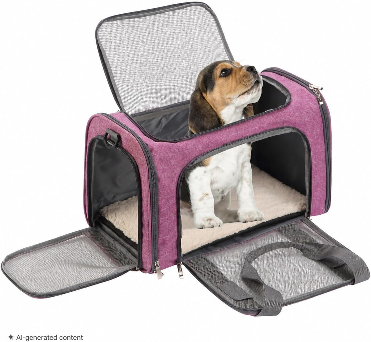 Mr. Pen - Transportador para mascotas, rosa, transportador de lados...