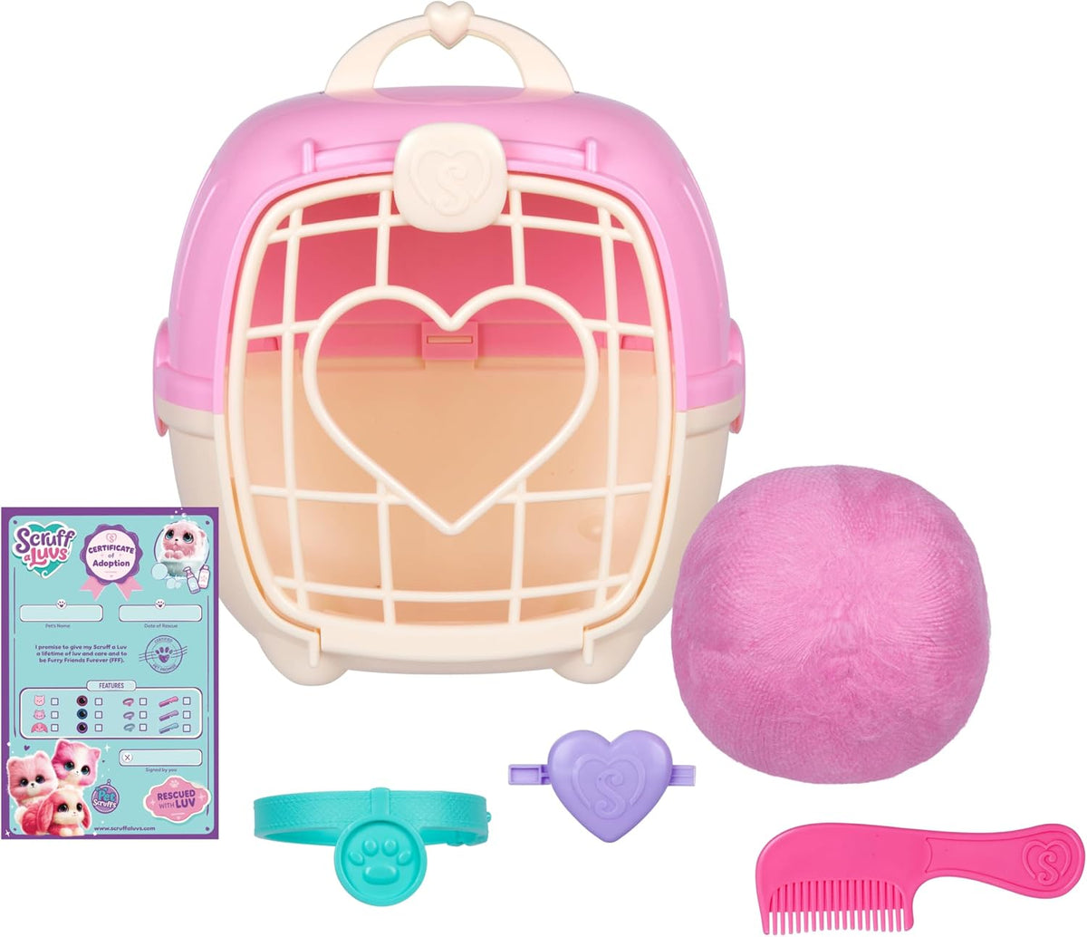 ScruffaLuvs Mascota sorpresa rosa, juguete de peluche misterioso, l...