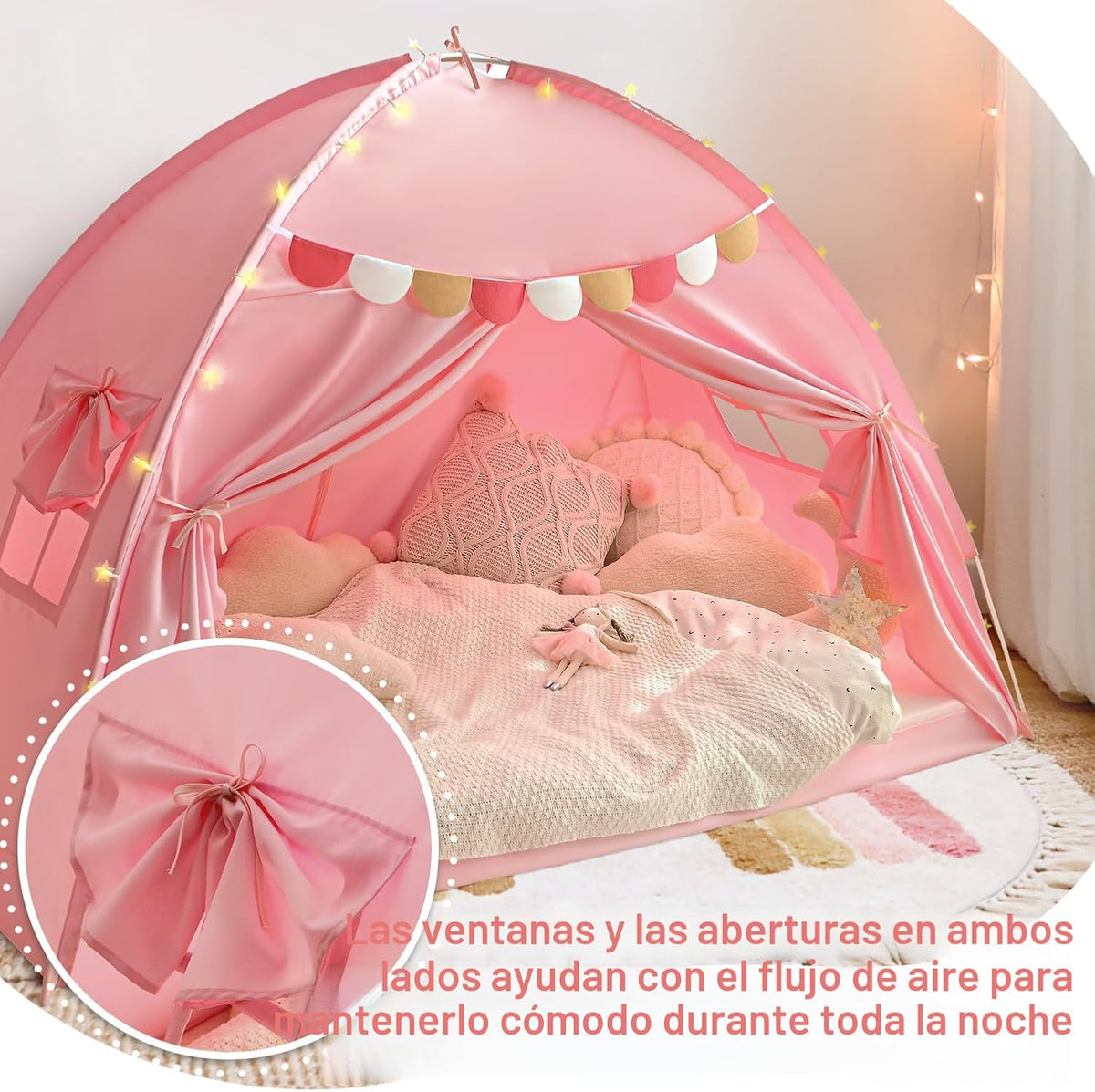 Tienda de campaña para cama individual para niños, toldo para cama...