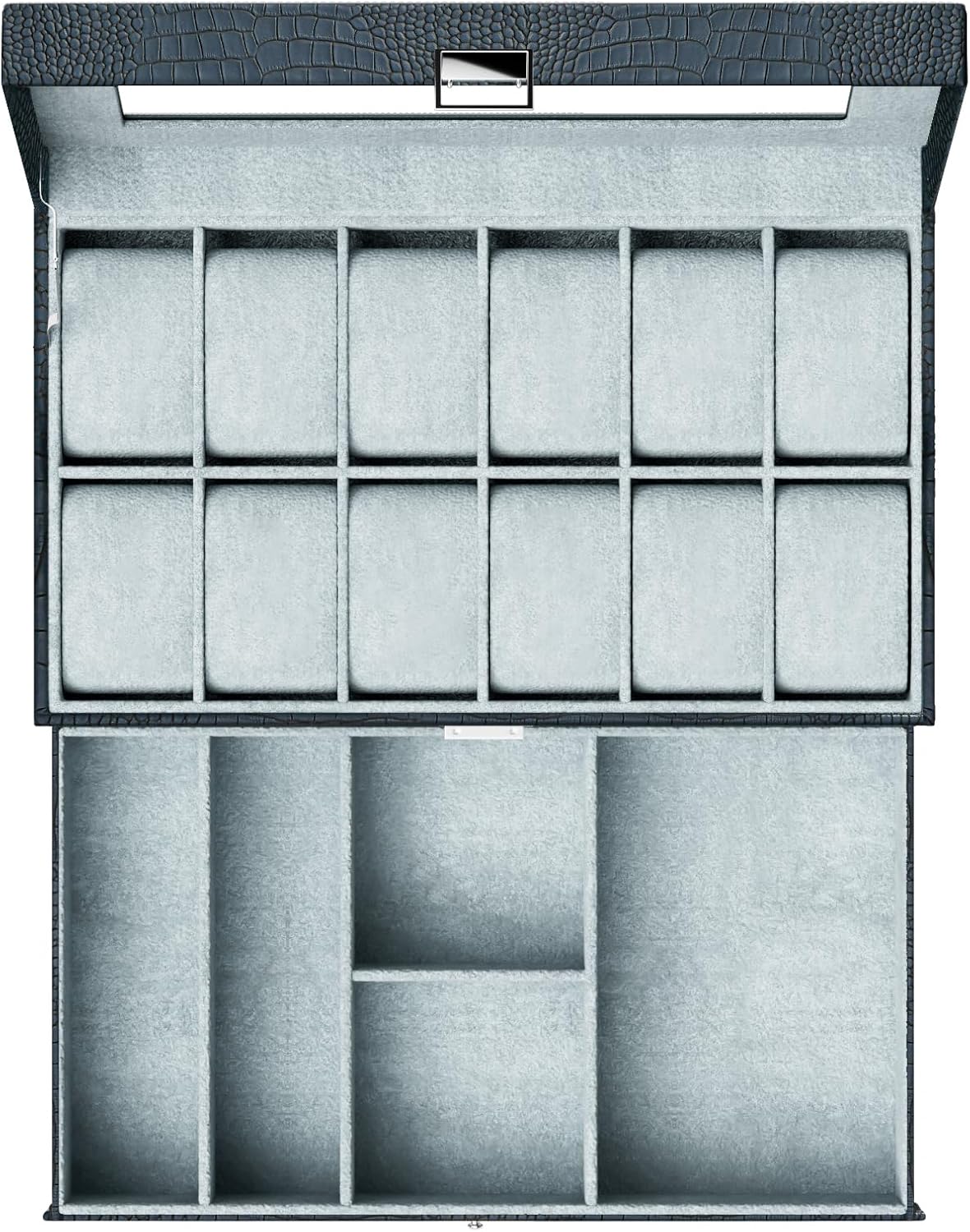ProCase Caja de reloj, Caja de reloj para hombres con 12 ranuras y...