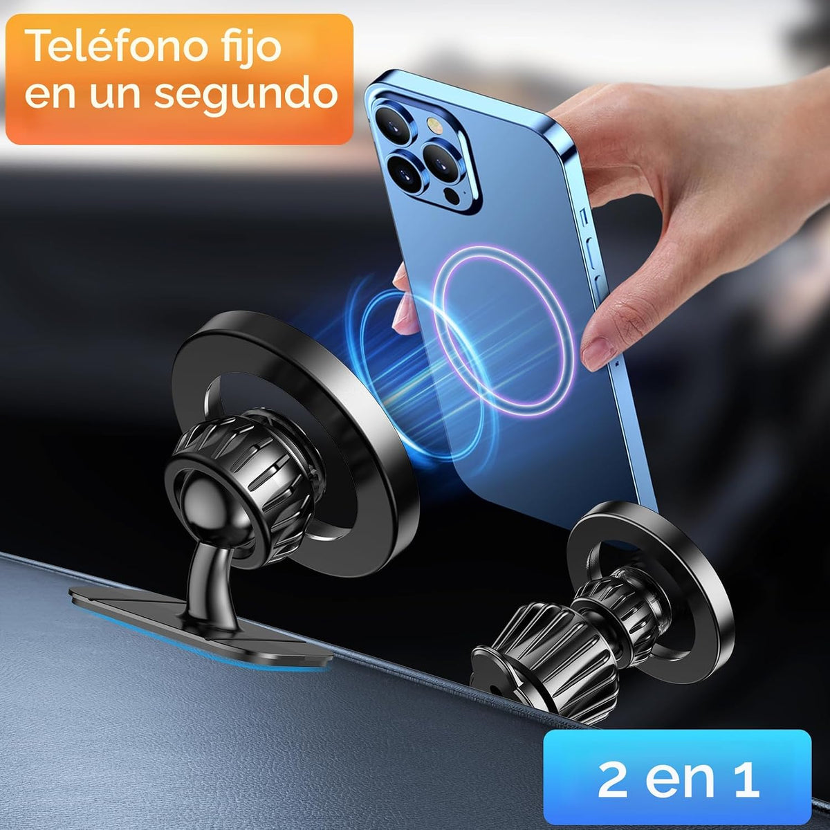 Kaistyle Soporte de coche Magsafe Imán fuerte【Imán fuerte】 Soporte...