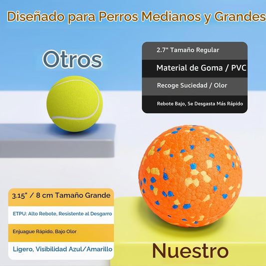 Kimee Pelotas de Tenis para Perros para Masticadores Agresivos, Pel...