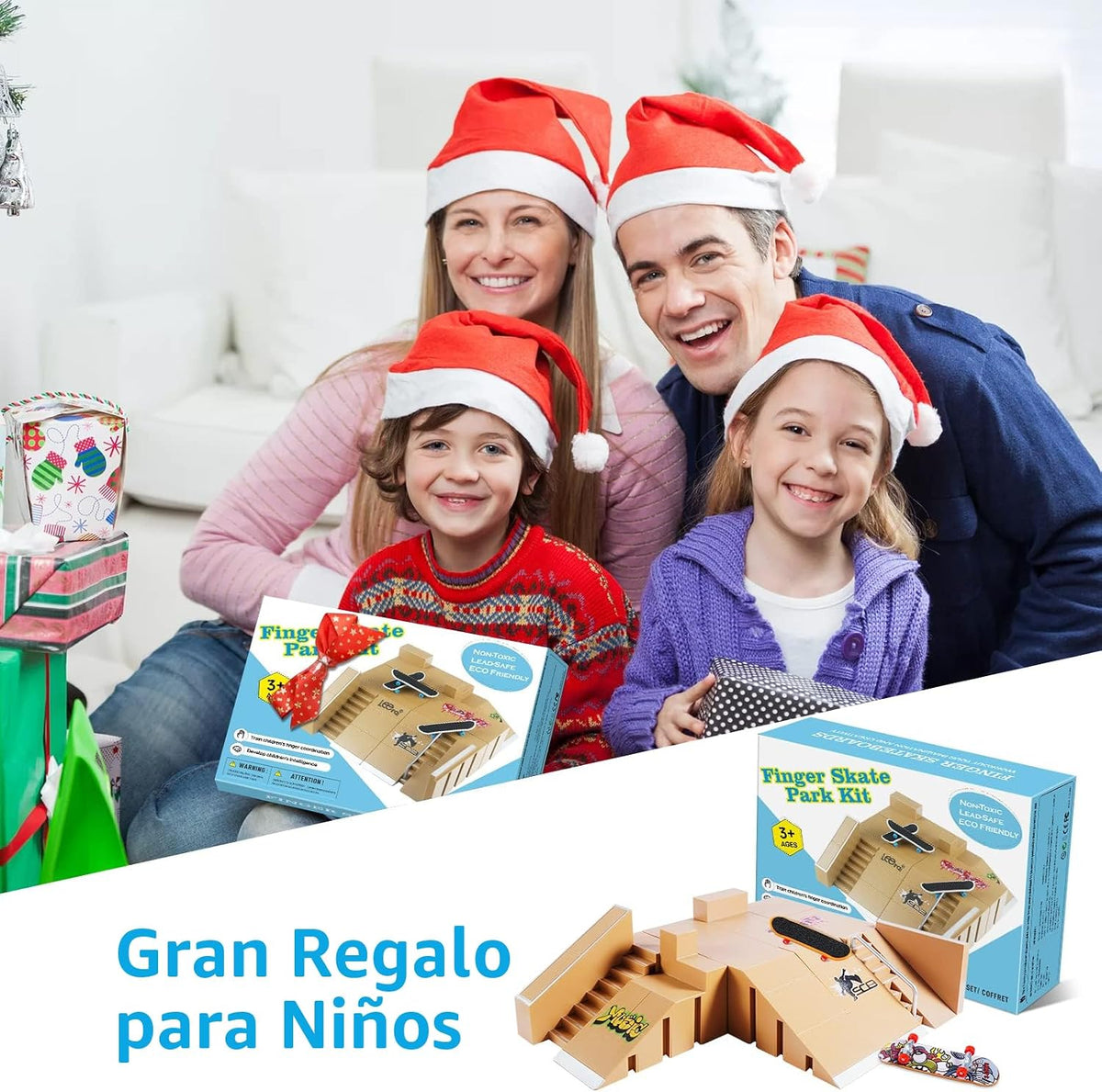 Kit de Parque de Patinaje para Diapasón, Juguetes de Patineta con 3...