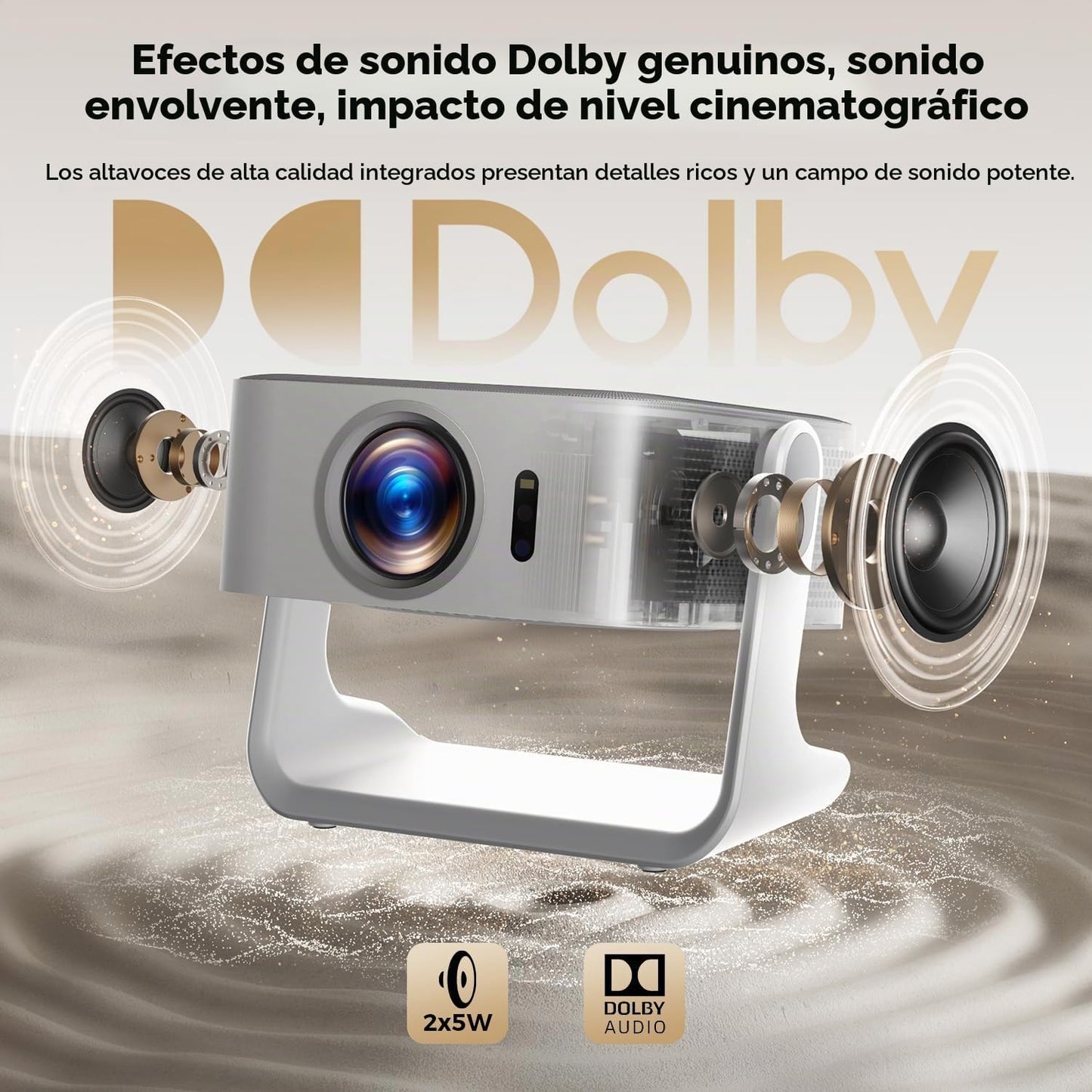ELEPHAS Proyector inteligente 4K con WiFi y Bluetooth - Compatible...