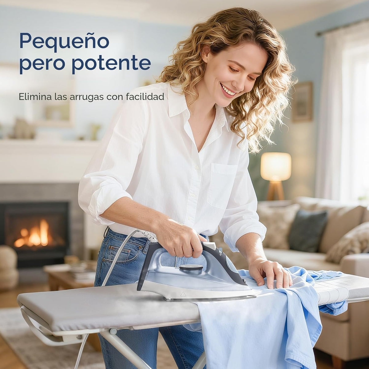 BEAUTURAL Plancha de vapor compacta para ropa con suela antiadheren...