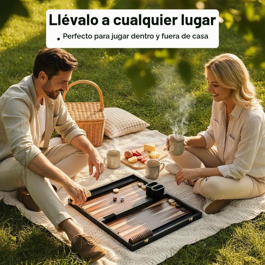 Juegos de backgammon de 15 pulgadas con tablero plegable, juego gra...