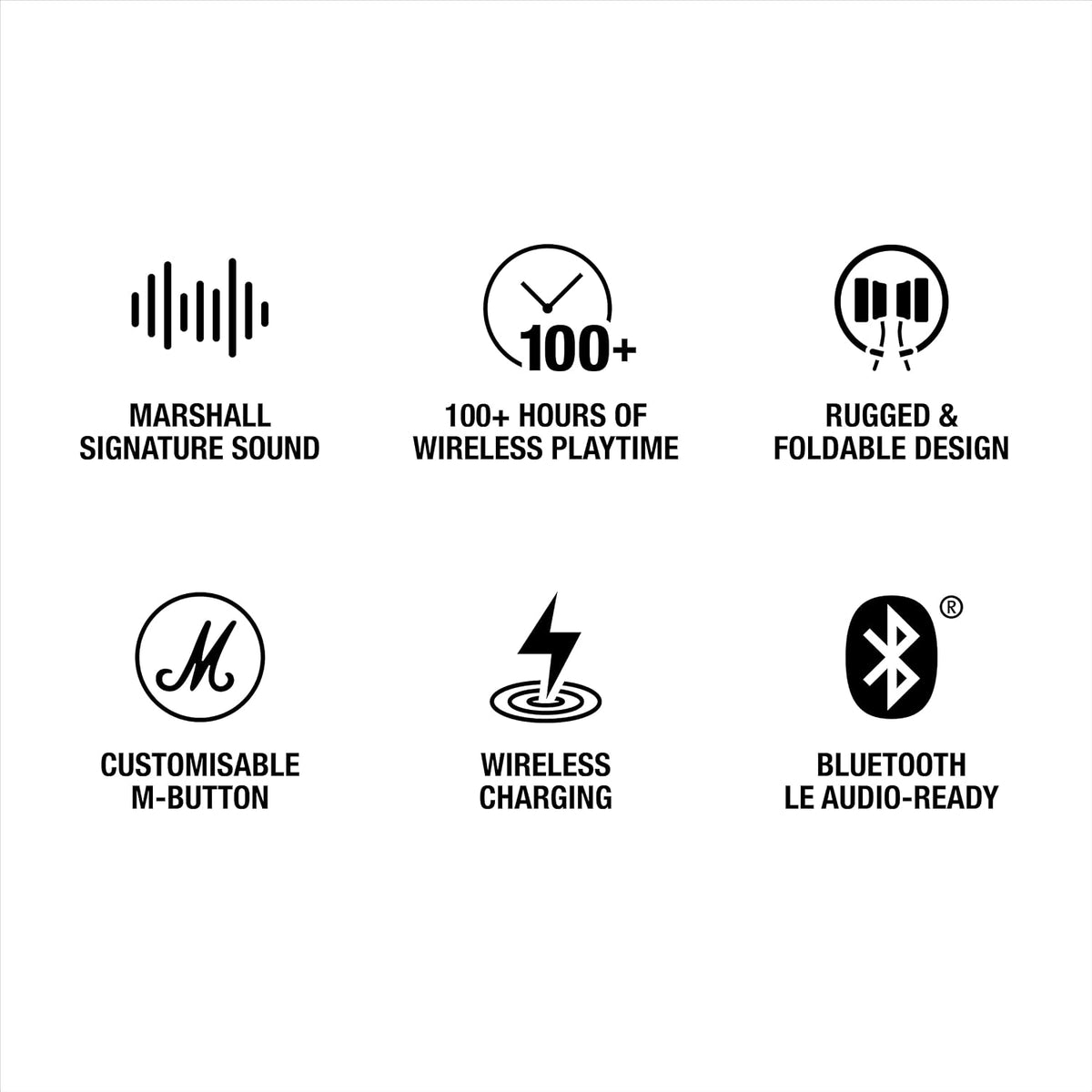 Marshall Major V - Auriculares inalámbricos Bluetooth para la oreja...