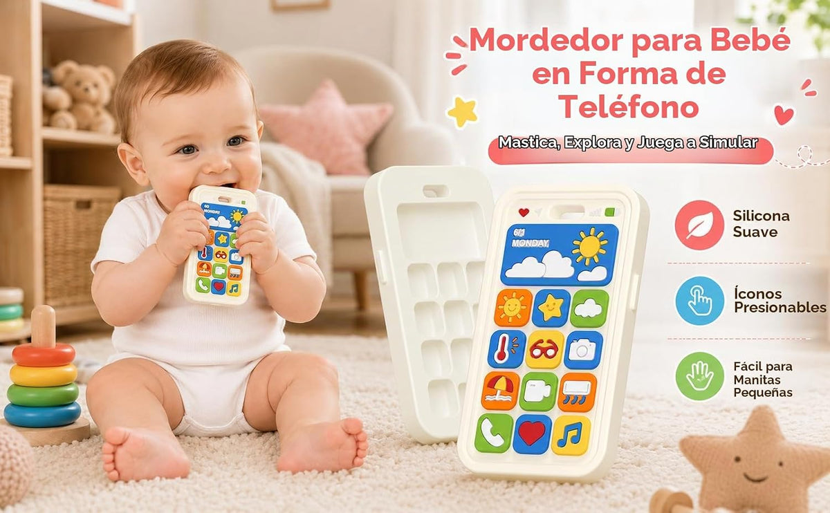 Juguetes de dentición para bebés de silicona para bebés de más de 3...