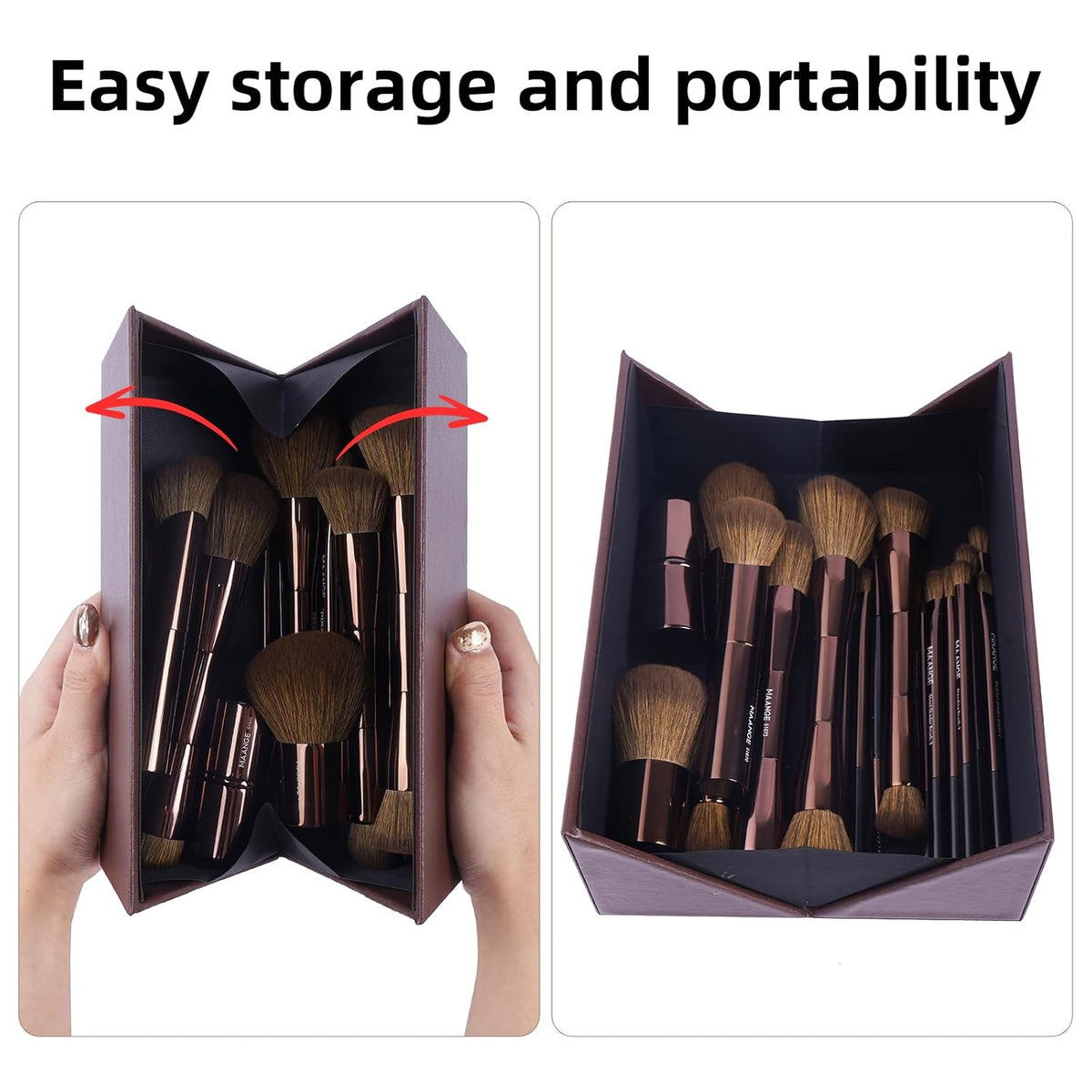 MAANGE 20 piezas de brochas de maquillaje con caja de regalo, broch...