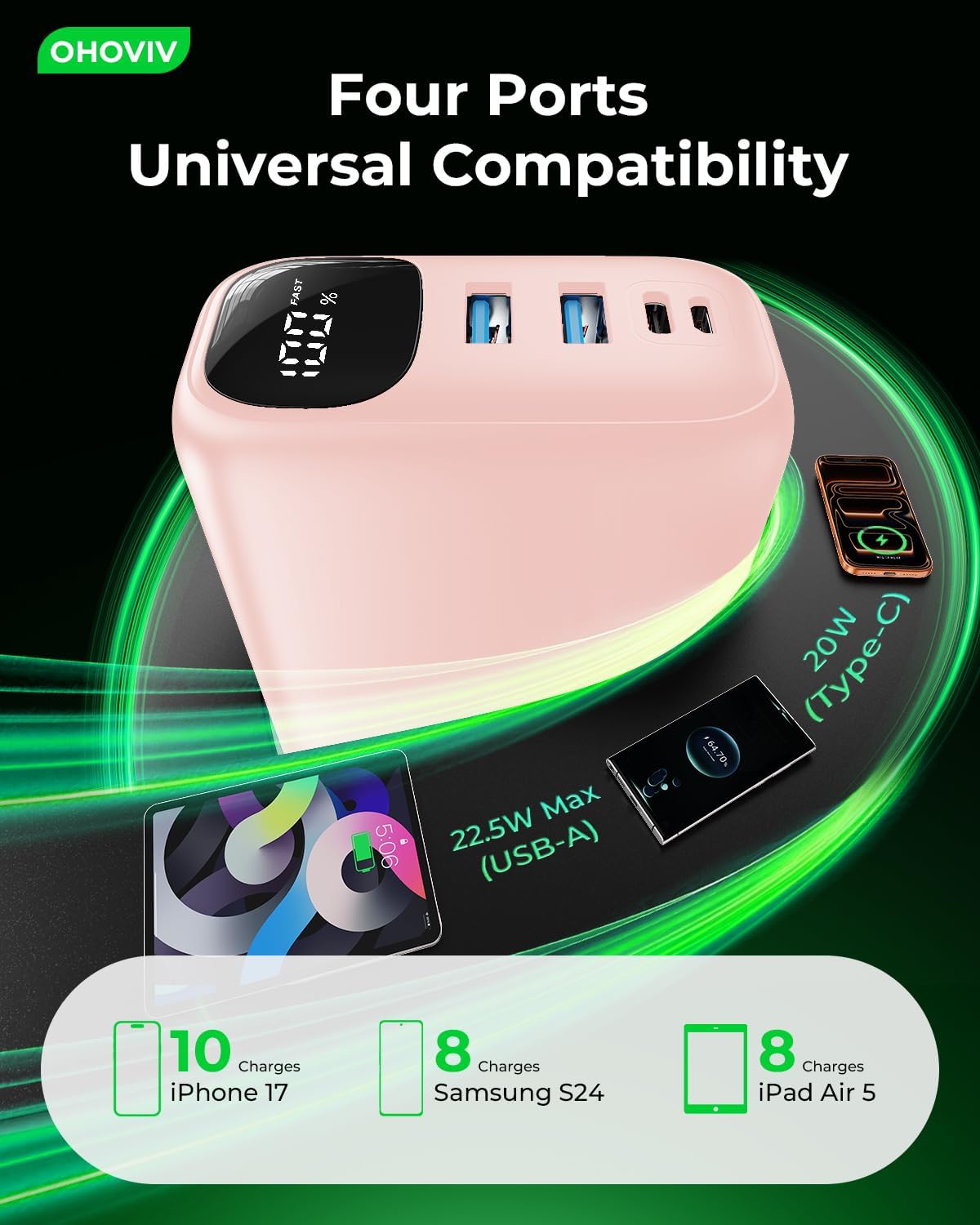 OHOVIV Cargador Portátil 50000mAh Banco de Energía - Paquete de Bat...
