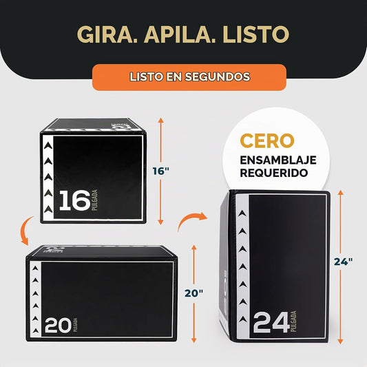 BalanceFrom Caja de salto pliométrica de espuma 3 en 1 para gimnasi...