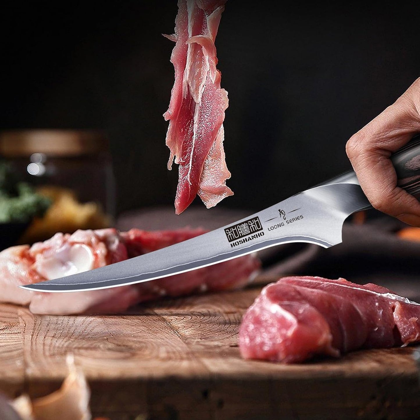 HOSHANHO - Cuchillo de filetear de 7 pulgadas, cuchillo para deshue...