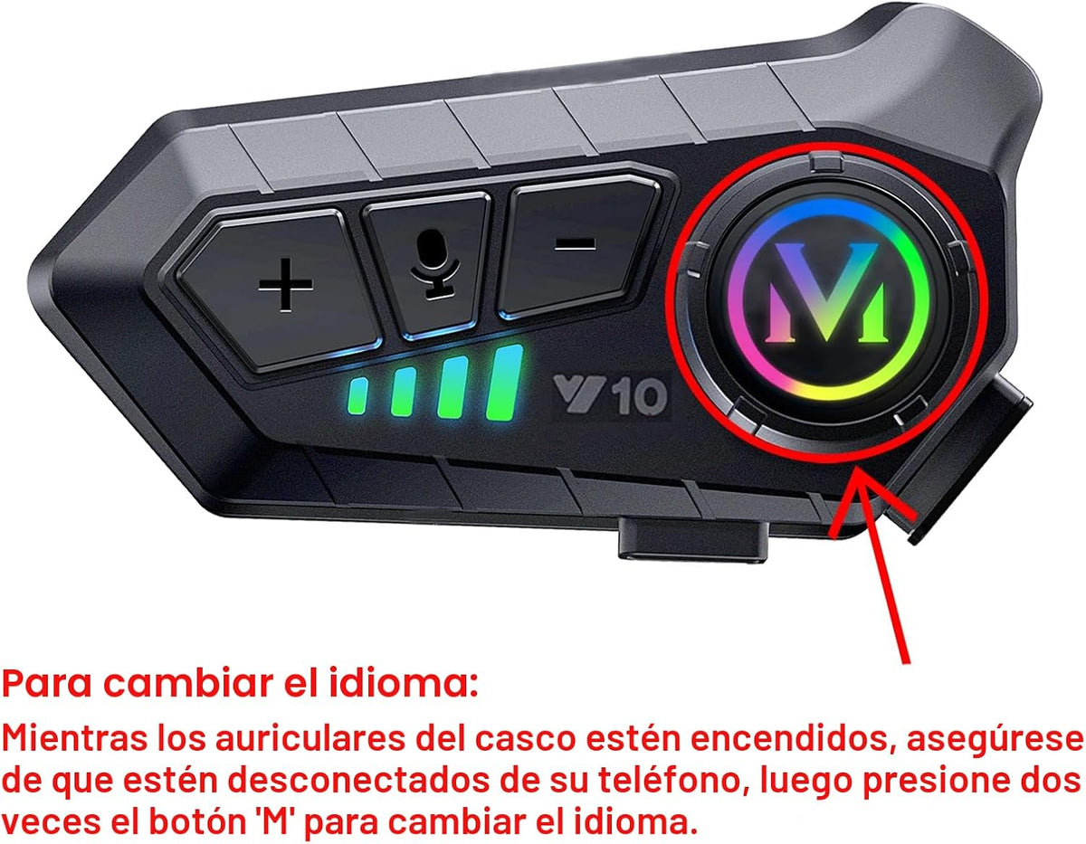 Auriculares para casco de motocicleta FEYA con alta duración de bat...