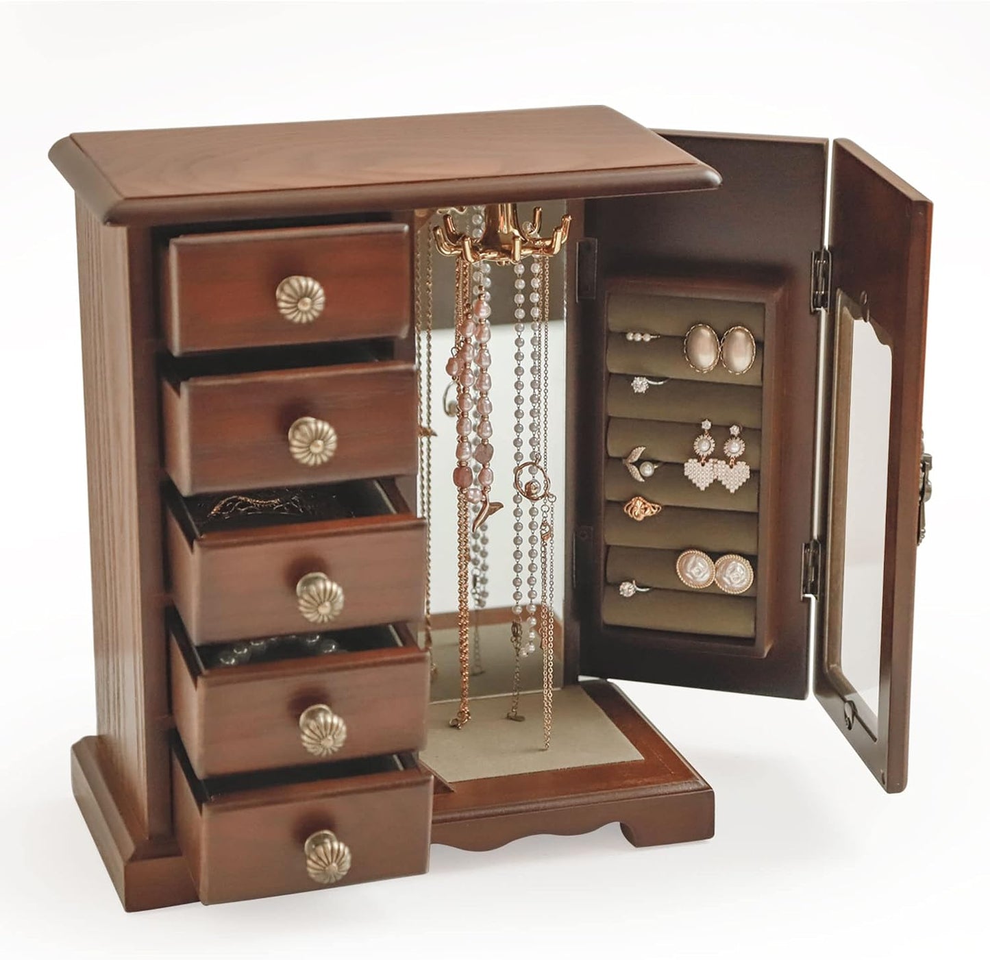 Kendal Caja de Joyería de Madera para Mujeres, Organizador de Joyas...