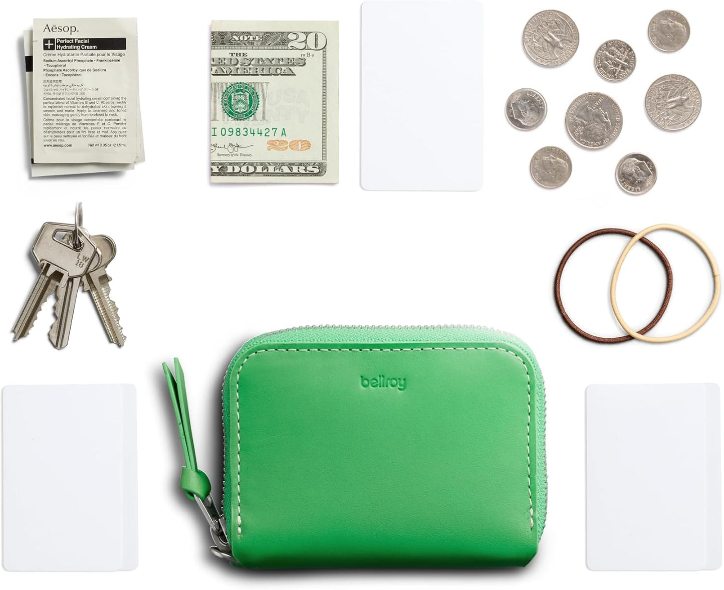 Bellroy Folio Piccolo (cartera pequeña de piel con cremallera para...