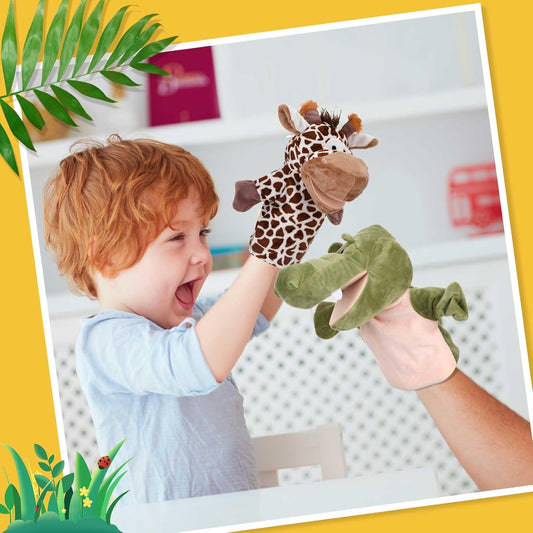 Wettarn Juego de 12 Piezas de Marionetas de Animales con Boca Funci...
