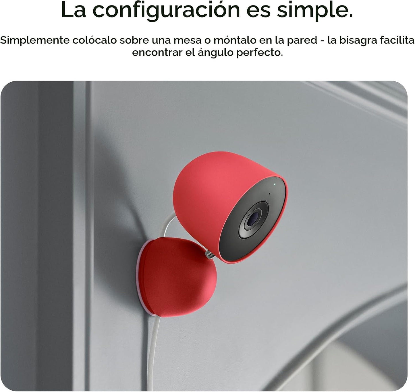 Google Nest Cam Indoor (cableada, 3ª generación) - Cámara de seguri...