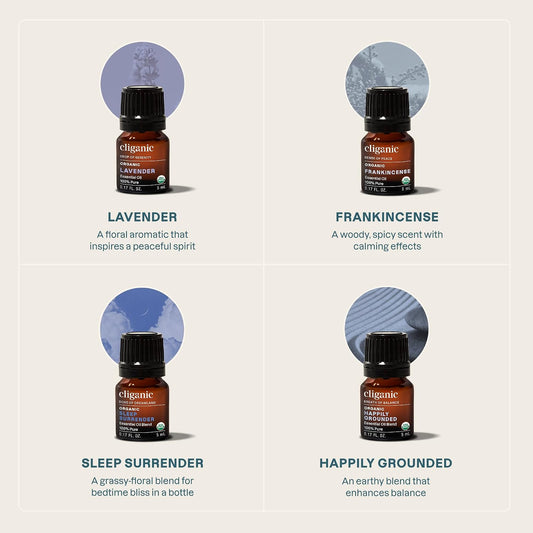 Cliganic Serenity - Juego de difusor de aceites esenciales \u2013 H...
