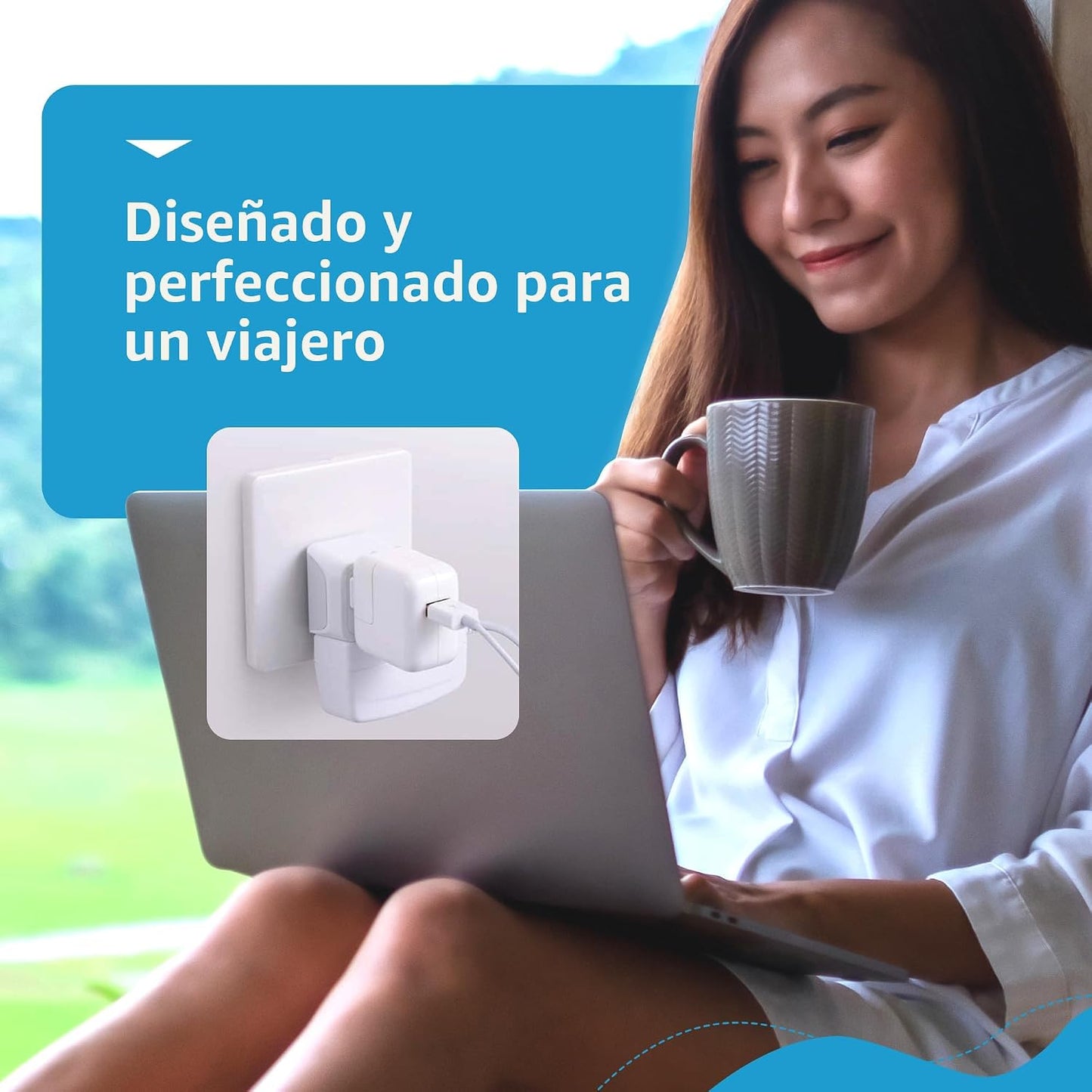 Adaptador de enchufe de viaje Ceptics para Reino Unido, adaptador t...