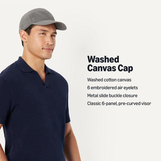 Amazon Essentials Gorra de béisbol de algodón lavado para hombre